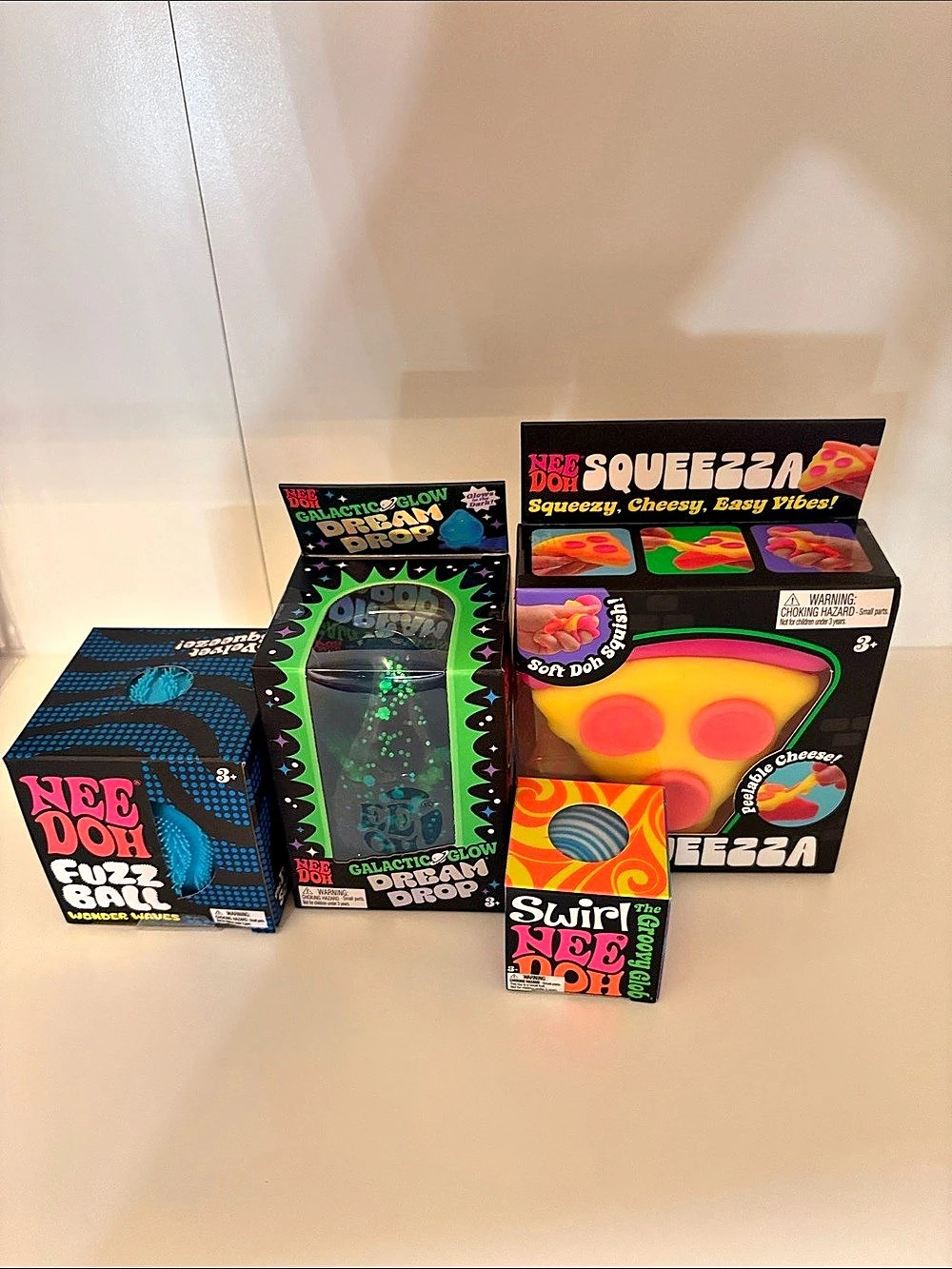 Everything pictured. 4 Needoh. Galactic Glow DD, SqueezaPizza,Fuzzball&swirlgroo
